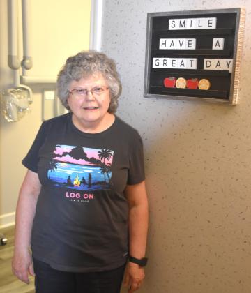 Karen Spencer is pictured on her last day of work at Dr. Ulffers’ dental clinic. PCN photo by Beth Sparrow.